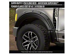 Air Design Super Bolt Fender Flares; Satin Black (23-26 F-350 Super Duty SuperCab SRW w/ 8-Foot Bed)