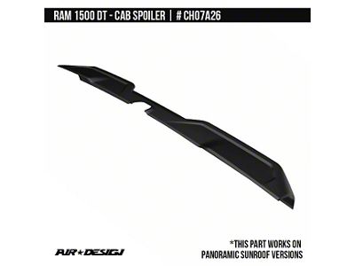 Air Design Cab Spoiler; Unpainted (19-26 RAM 1500 w/ Panoramic Sunroof)