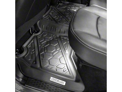 Air Design Soft Touch Front and Rear Floor Liners; Black (13-18 RAM 1500 Crew Cab)
