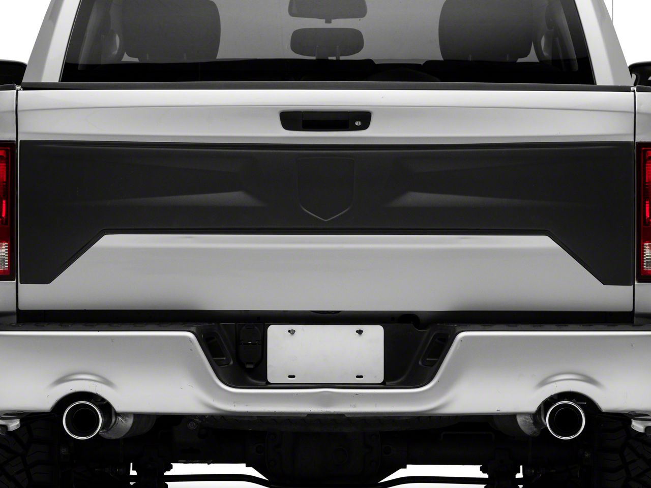Air Design RAM 1500 Tailgate Applique; Satin Black CH06A17SB (1318 RAM