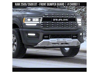 Air Design Front Bumper Guard; Satin Black/Satin Silver (19-26 RAM 3500)