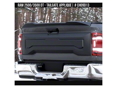 Air Design Tailgate Applique; Satin Black (19-26 RAM 3500)