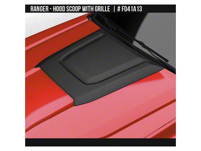 Air Design Hood Scoop; Satin Black (24-26 Ranger, Excluding Raptor)