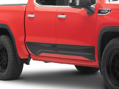 Air Design Door Rocker Panels; Satin Black (19-25 Sierra 1500 Crew Cab)