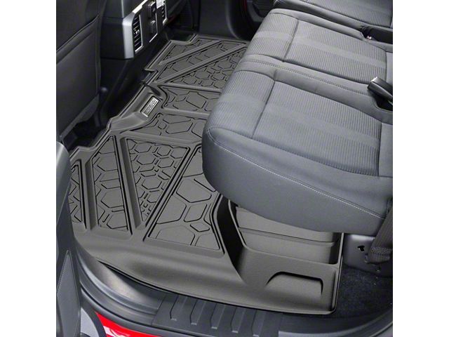 Air Design Soft Touch Front and Rear Floor Liners; Black (16-18 Sierra 1500 Crew Cab)
