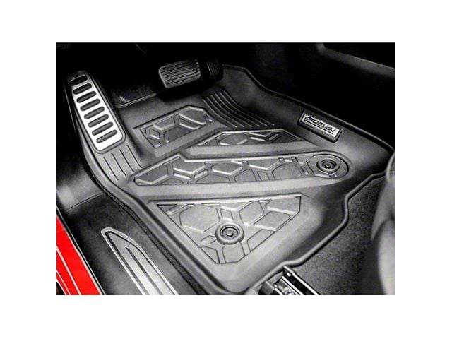 Air Design Soft Touch Front Floor Liners; Black (19-24 Sierra 1500 Regular Cab, Double Cab)
