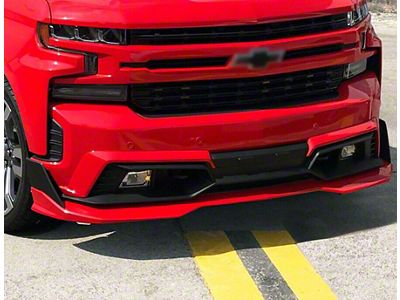 Air Design Street Series Front Chin Splitter; Satin Black (19-21 Silverado 1500; 2022 Silverado 1500 LTD)