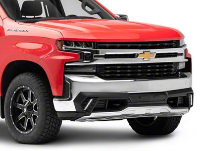 Air Design Front Bumper Guard with DRL; Satin Black (19-21 Silverado 1500)