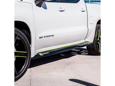 Air Design Street Series Side Skirt; Driver Side; Satin Black (19-23 Silverado 1500 Crew Cab w/ 5.80-Foot Short Box)