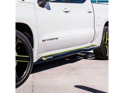 Air Design Street Series Side Skirt; Driver Side; Satin Black (19-24 Silverado 1500 Crew Cab w/ 5.80-Foot Short Box)