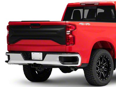 Air Design Tailgate Applique; Satin Black (19-25 Silverado 1500)