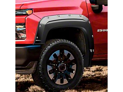 Air Design Super Bolt Fender Flares; Satin Black (20-24 Silverado 3500 HD)