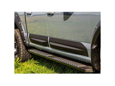 Air Design Door Rocker Panels; Satin Black (17-22 F-250 Super Duty SuperCrew)