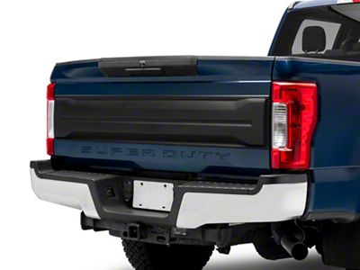 Air Design Tailgate Applique; Satin Black (17-19 F-250 Super Duty w/o Tailgate Applique)