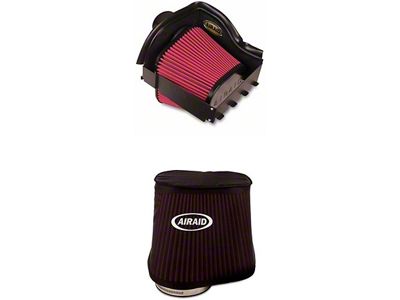 Airaid QuickFit Air Dam with Red SynthaMax Dry Filter (11-16 6.2L F-350 Super Duty)