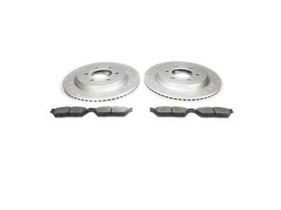 Alcon OE Replacement Slotted 6-Lug Brake Rotor and Pad Kit; Rear (18-20 F-150 w/ Electric Parking Brake; 19-20 F-150 Raptor)
