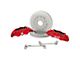 Alcon 6-Piston Front Big Brake Kit with 355x33mm Slotted Rotors; Red Calipers (21-24 Tahoe)