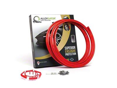 AlloyGator Wheel Protectors; Red (Universal; Some Adaptation May Be Required)