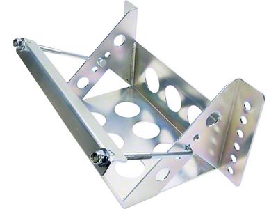 Allstar Performance Bolt-On Battery Box; Clear Zinc; 11-Inch x 7-Inch (Universal; Some Adaptation May Be Required)