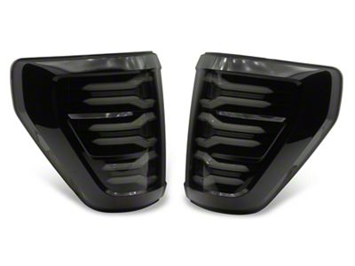 AlphaRex LUXX-Series LED Tail Lights; Black Housing; Clear Lens (21-23 F-150 w/o Blind Spot Sensor)