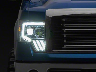 AlphaRex MK II LUXX-Series LED Projector Headlights; Chrome Housing; Clear Lens (09-14 F-150)