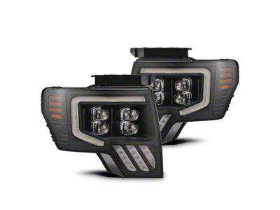 AlphaRex MK II NOVA-Series LED Projector Headlights; Black Housing; Clear Lens (09-14 F-150)