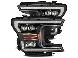 AlphaRex NOVA-Series LED Projector Headlights; Black Housing; Clear Lens (18-20 F-150 w/ Factory Halogen Headlights)