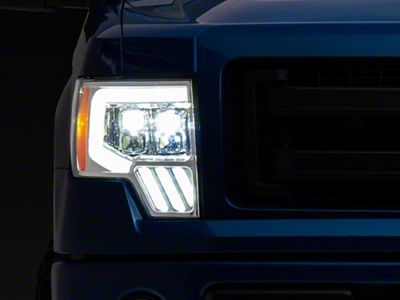 AlphaRex NOVA-Series LED Projector Headlights; Chrome Housing; Clear Lens (09-14 F-150)