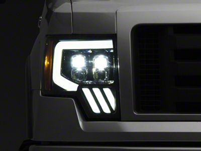 AlphaRex NOVA-Series LED Projector Headlights; Jet Black Housing; Clear Lens (09-14 F-150)