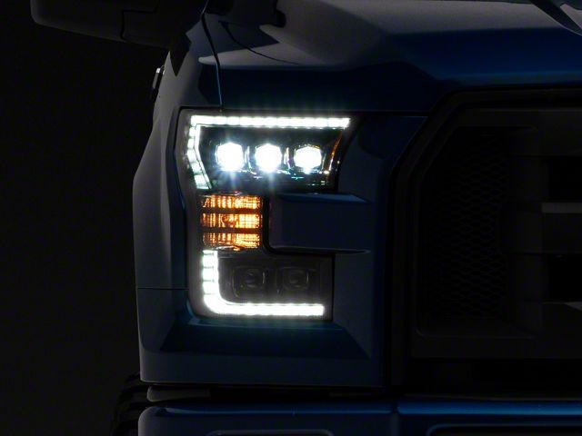 AlphaRex NOVA-Series LED Projector Headlights; Alpha Black Housing; Clear Lens (17-20 F-150 Raptor)