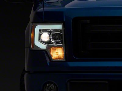 PRO-Series Projector Headlights; Chrome Housing; Clear Lens (09-14 F-150)