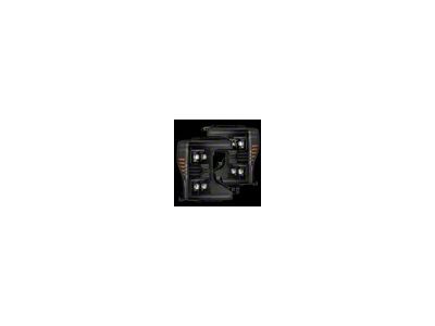 AlphaRex NOVA-Series LED Projector Headlights; Alpha-Black Housing; Clear Lens (20-22 F-250 Super Duty w/ Factory LED Headlights)