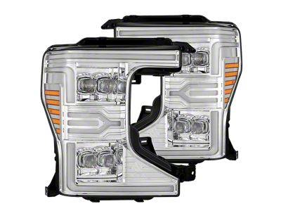 AlphaRex NOVA-Series LED Projector Headlights; Chrome Housing; Clear Lens (20-22 F-250 Super Duty w/ Factory Halogen Headlights)