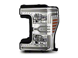 AlphaRex MK II NOVA-Series LED Projector Headlights; Chrome Housing; Clear Lens (17-19 F-350 Super Duty w/ Factory Halogen Headlights)