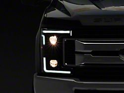 AlphaRex MK II PRO-Series LED Projector Headlights; Alpha Black Housing; Clear Lens (17-19 F-350 Super Duty w/ Factory Halogen Headlights)
