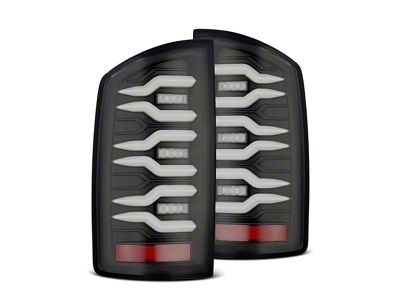 AlphaRex LUXX-Series LED Tail Lights; Black Housing; Smoked Lens (02-06 RAM 1500)