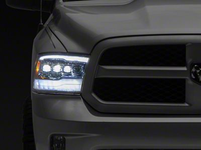 AlphaRex NOVA-Series LED Projector Headlights; Chrome Housing; Clear Lens (09-18 RAM 1500 w/ Factory Halogen Non-Projector Headlights)