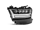 AlphaRex NOVA-Series LED Projector Headlights; Jet Black Housing; Clear Lens (19-24 RAM 1500 w/ Factory Halogen Headlights)