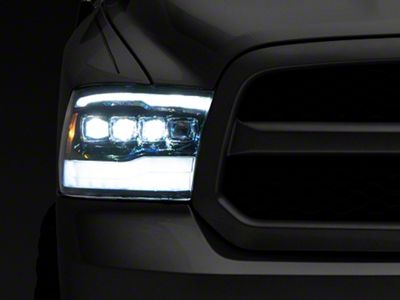 AlphaRex NOVA-Series LED Projector Headlights; Jet Black Housing; Clear Lens (09-18 RAM 1500 w/ Factory Halogen Non-Projector Headlights)