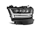 AlphaRex NOVA-Series LED Projector Headlights; Matte Black Housing; Clear Lens (19-24 RAM 1500 w/ Factory Halogen Headlights)