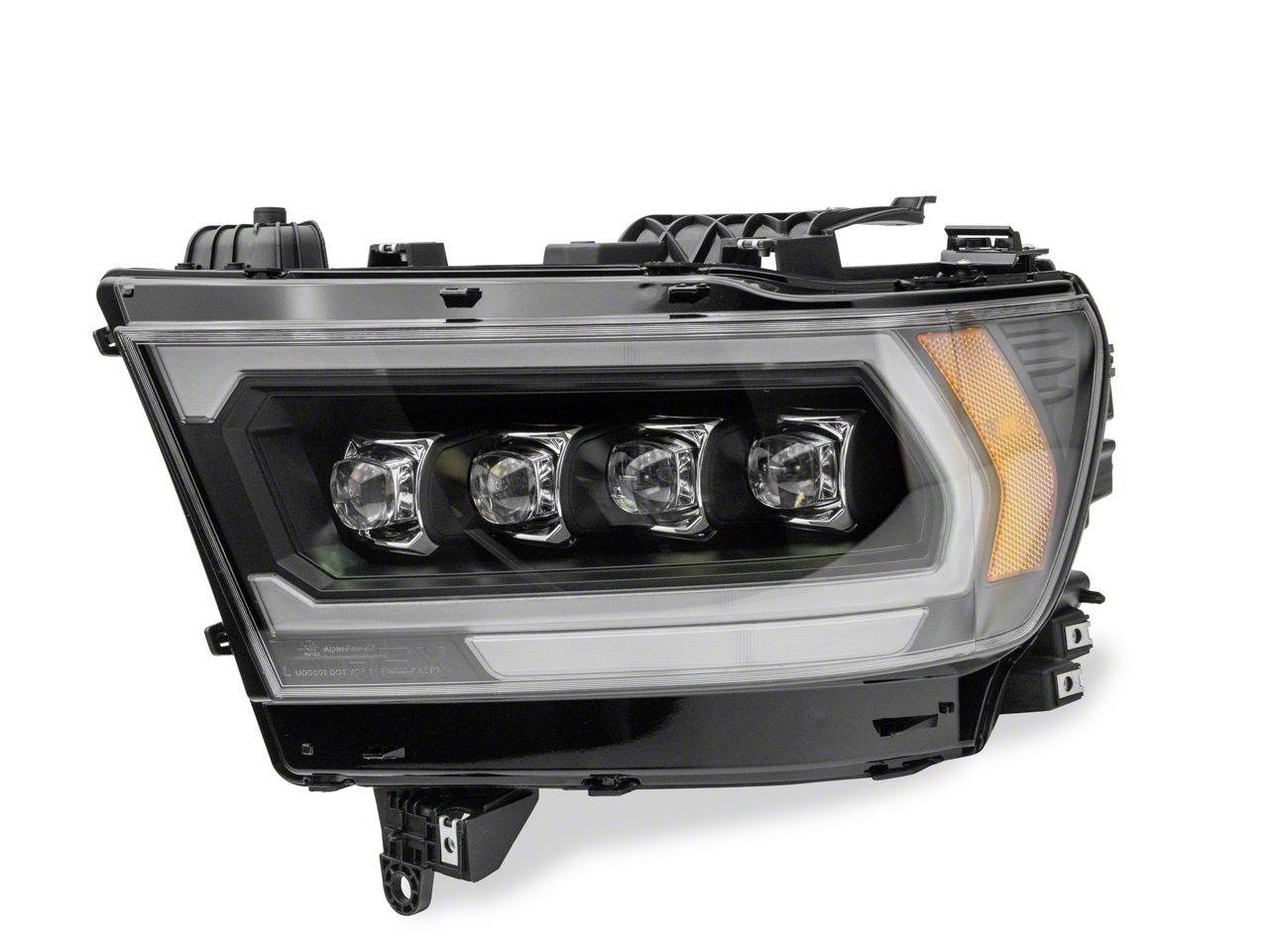 Fit 2019-2024 Dodge Ram 2500 3500 Black Dual Projector Headlights LED Sequential