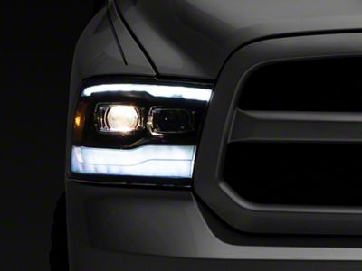 PRO-Series Projector Headlights; Black Housing; Clear Lens (09-18 RAM 1500 w/ Factory Halogen Non-Projector Headlights)