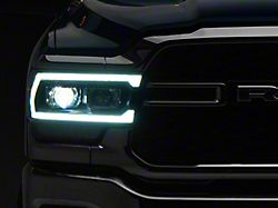 AlphaRex LUXX-Series LED Projector Headlights; Black Housing; Clear Lens (19-24 RAM 3500 w/ Factory Halogen Headlights)