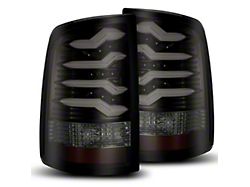 AlphaRex PRO-Series LED Tail Lights; Jet Black Housing; Smoked Lens (10-18 RAM 3500 w/ Factory Halogen Tail Lights)
