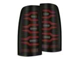 AlphaRex LUXX-Series LED Tail Lights; Black/Red Housing; Smoked Lens (01-06 Sierra 2500 HD)