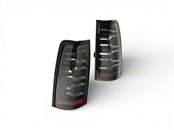 AlphaRex LUXX-Series LED Tail Lights; Alpha Black Housing; Clear Lens (01-06 Sierra 3500 HD)