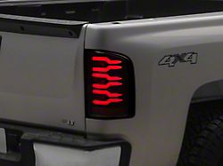 AlphaRex LUXX-Series LED Tail Lights; Alpha Black Housing; Clear Lens (07-13 Silverado 1500)