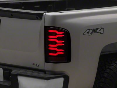 AlphaRex LUXX-Series LED Tail Lights; Alpha Black Housing; Clear Lens (07-13 Silverado 1500)