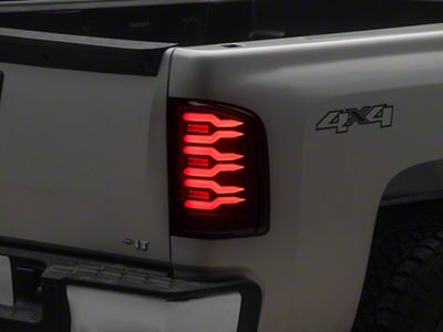 AlphaRex LUXX-Series LED Tail Lights; Black Housing; Smoked Lens (07-13 Silverado 1500)