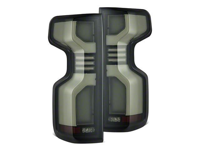 AlphaRex LUXX-Series LED Tail Lights; Black Housing; Smoked Lens (19-23 Silverado 1500 w/ Factory LED Tail Lights)